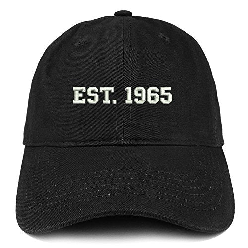 Trendy Apparel Shop EST 1965 Embroidered - 56th Birthday Gift Soft Cotton Baseball Cap