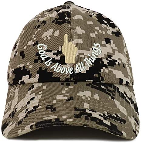 Trendy Apparel Shop God is Above All Things Soft Crown 100% Brushed Cotton Cap