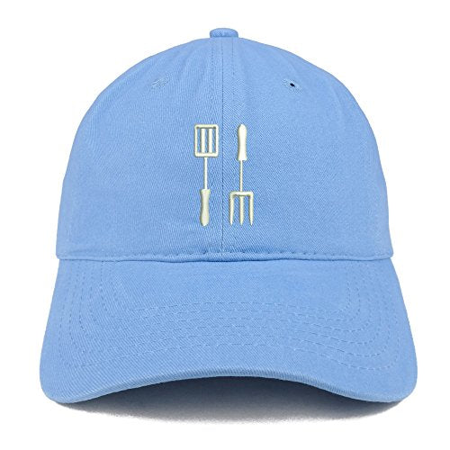 Trendy Apparel Shop Barbeque Utencil Embroidered Low Profile Soft Cotton Baseball Cap