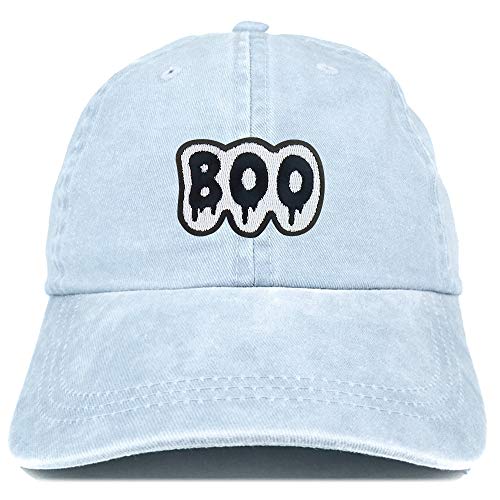 Trendy Apparel Shop Boo Patch Pigment Dyed Washed Baseball Cap