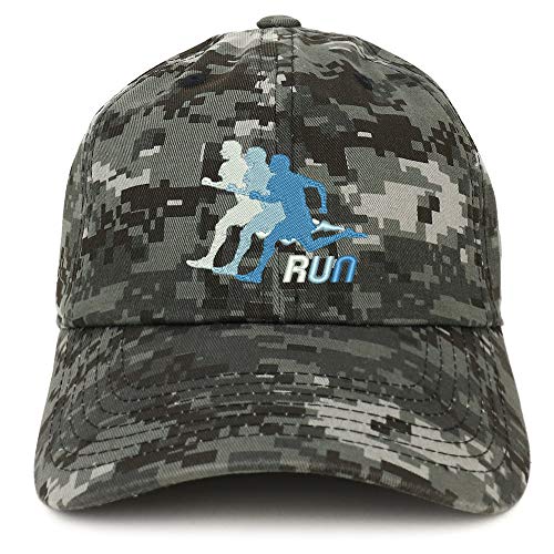 Trendy Apparel Shop Running Embroidered Soft Crown 100% Brushed Cotton Cap