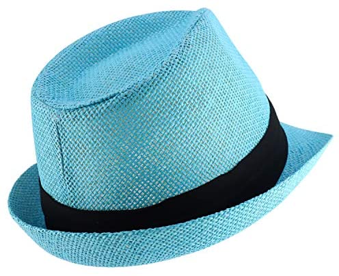 Trendy Apparel Shop Kid's Small Size Paper Woven Straw Summer Fedora