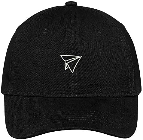 Trendy Apparel Shop Paper Air Plane Embroidered Soft Brushed Cotton Low Profile Cap
