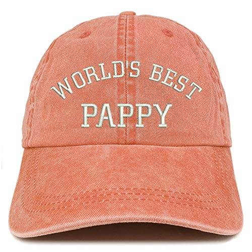 Trendy Apparel Shop World's Best Pappy Embroidered Washed Cotton Adjustable Cap