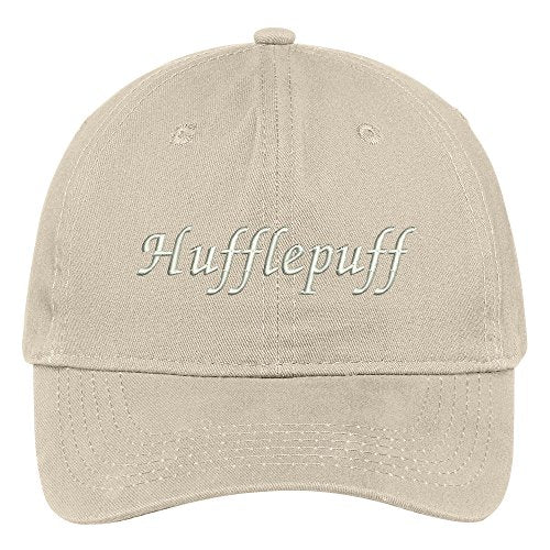 Trendy Apparel Shop Hufflepuff Embroidered Soft Crown 100% Brushed Cotton Cap