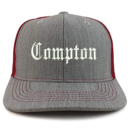Trendy Apparel Shop Compton City Old English Two Tone Trucker Baseball Cap