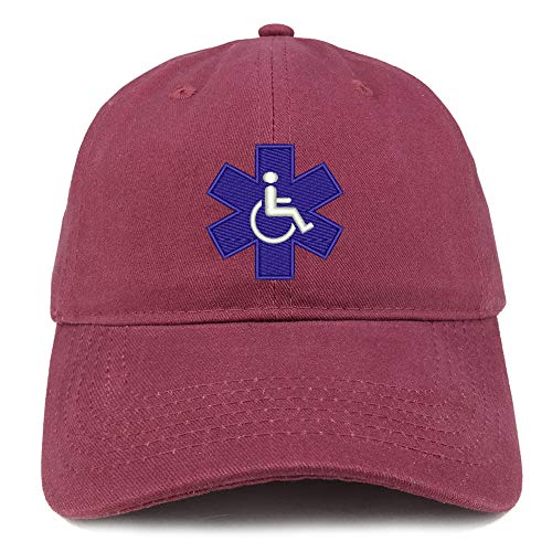 Trendy Apparel Shop Service Dog with Wheel Chair Logo Embroidered Brushed Cap