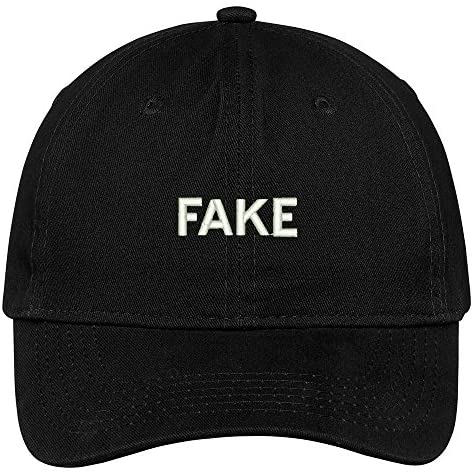 Trendy Apparel Shop Fake Embroidered Low Profile Adjustable Cap Dad Hat