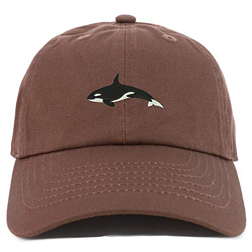 Trendy Apparel Shop Youth Sized Orca Killer Whale Embroidered Adjustable Unstructured Baseball Cap