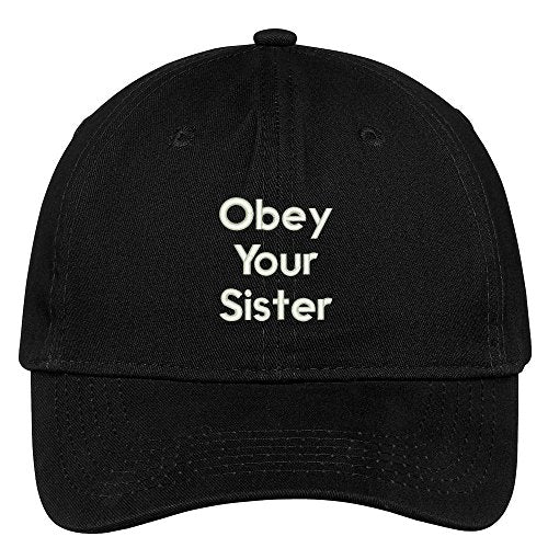 Trendy Apparel Shop Obey Your Sister Embroidered Brushed 100% Cotton Baseball Cap