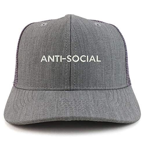 Trendy Apparel Shop Anti Social Cotton Two Tone Trucker Baseball Cap