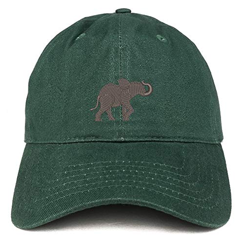 Trendy Apparel Shop Elephant Embroidered Brushed Cotton Cap