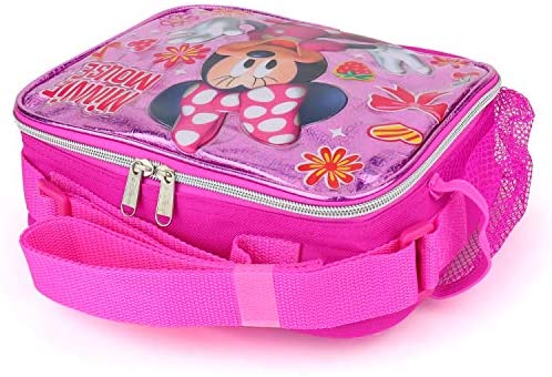 Trendy Apparel Shop Minnie Mouse Kids Girl's Insulated Lunch Box Bag - Pink