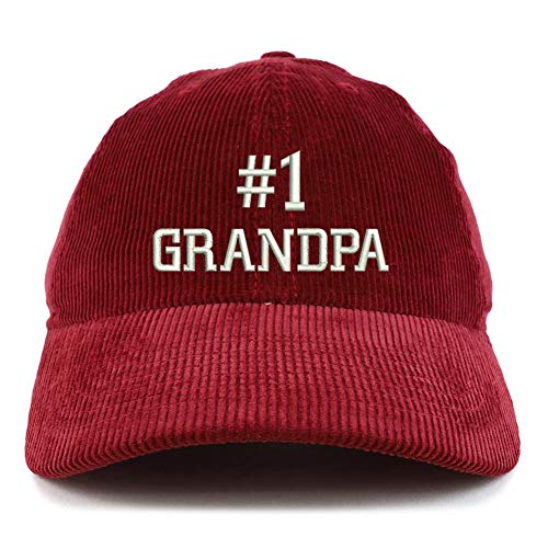 Trendy Apparel Shop Number 1 Grandpa Corduroy Unstructured Baseball Cap