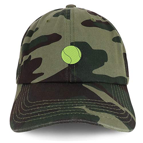 Trendy Apparel Shop Tennis Ball Embroidered Brushed Cotton Cap