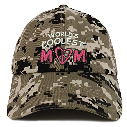 Trendy Apparel Shop World's Coolest Mom Soft Crown 100% Brushed Cotton Cap