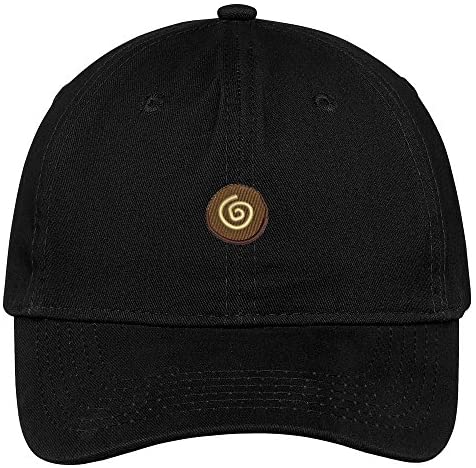 Trendy Apparel Shop Chocolate Round Shape Embroidered Soft Crown 100% Brushed Cotton Cap
