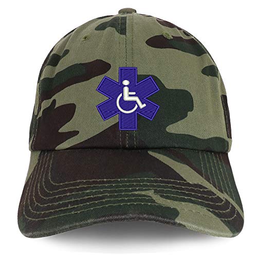 Trendy Apparel Shop Service Dog with Wheel Chair Logo Embroidered Brushed Cap