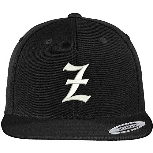 Trendy Apparel Shop Old English Z Embroidered Flat Bill Snapback Cap