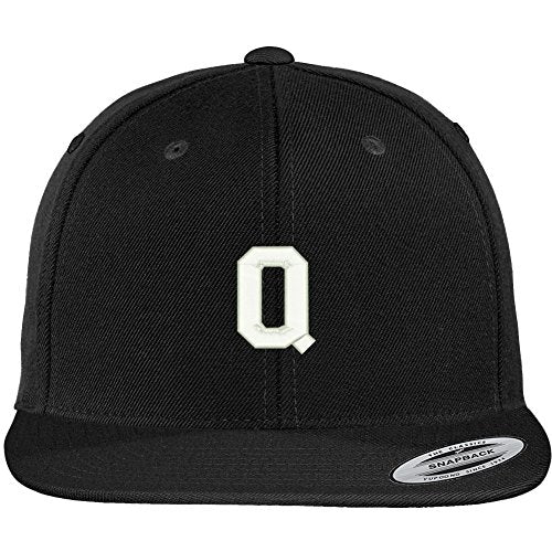 Trendy Apparel Shop Letter Q Collegiate Varsity Font Initial Embroidered Baseball Cap