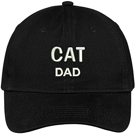 Trendy Apparel Shop Cat Dad Embroidered Low Profile Deluxe Cotton Cap Dad Hat