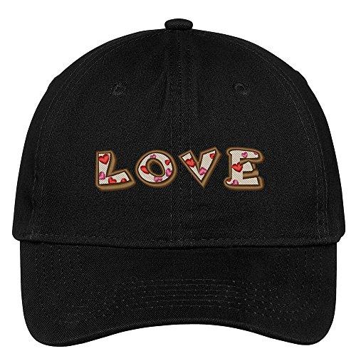Trendy Apparel Shop Love Heart Letters Embroidered Low Profile Cotton Cap Dad Hat