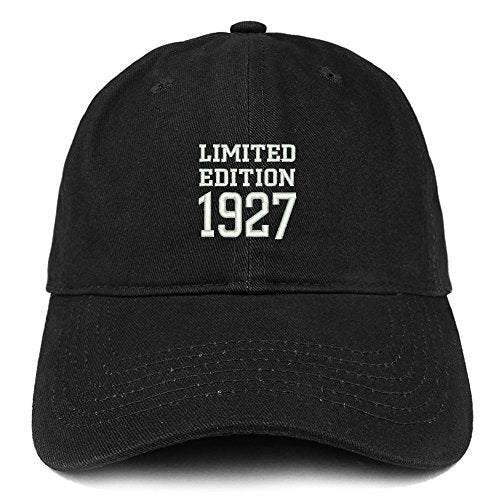 Trendy Apparel Shop Limited Edition 1927 Embroidered Birthday Gift Brushed Cotton Cap
