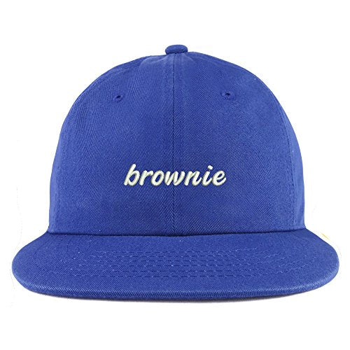 Trendy Apparel Shop Brownie Embroidered Unstructured Flatbill Adjustable Cap