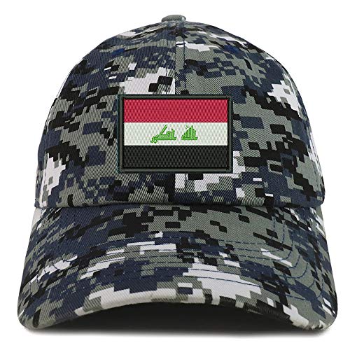 Trendy Apparel Shop Flag of Iraq Embroidered Soft Crown 100% Brushed Cotton Cap