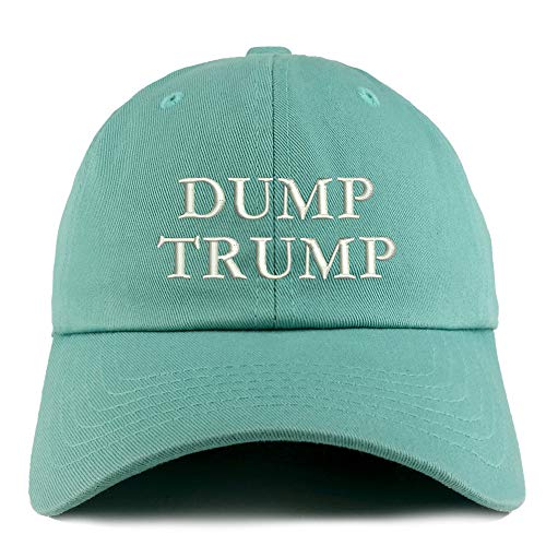 Trendy Apparel Shop Dump Trump Embroidered Solid Adjustable Unstructured Hat