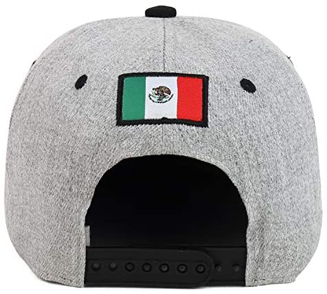 Trendy Apparel Shop Hecho en Mexico Eagle Embroidered Two Tone Snapback Cap