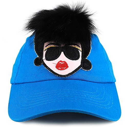 Trendy Apparel Shop Fur Hair Sunglasses Lady Embroidered Patched Unstructured Baseball Cap