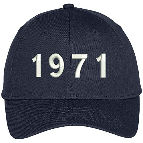 Trendy Apparel Shop 1971 Birth Year Embroidered Baseball Cap