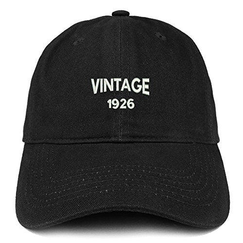 Trendy Apparel Shop Small Vintage 1926 Embroidered 95th Birthday Adjustable Cotton Cap