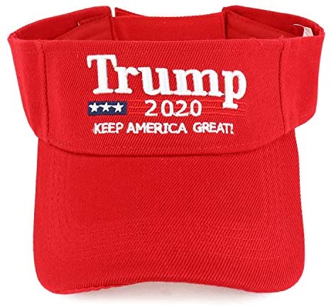 Trendy Apparel Shop Trump 2020 Keep America Great Embroidered Sun Visor Cap