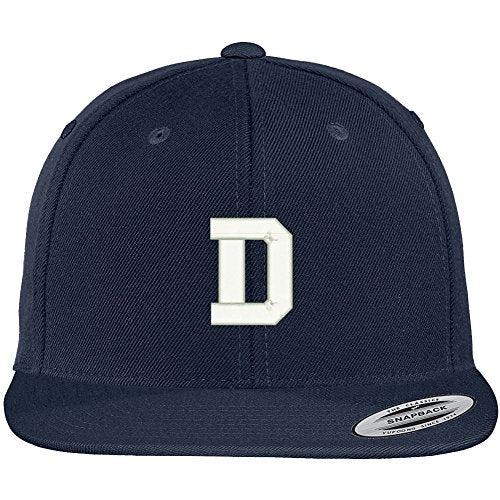 Trendy Apparel Shop Letter D Collegiate Varsity Font Initial Embroidered Baseball Cap