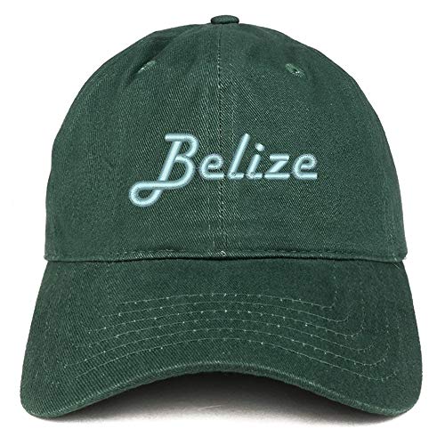 Trendy Apparel Shop Belize Embroidered Soft Crown 100% Brushed Cotton Cap