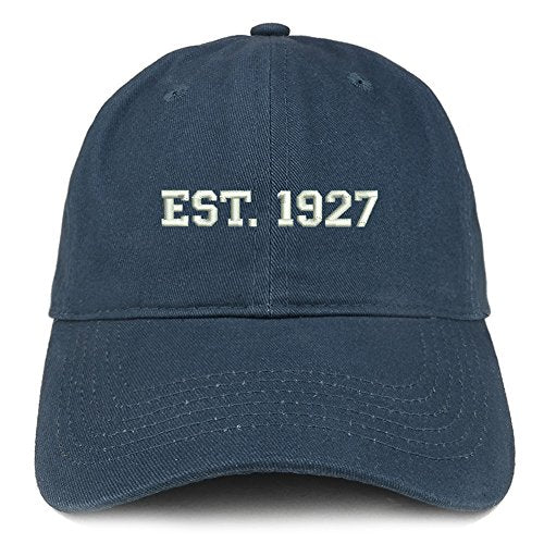 Trendy Apparel Shop EST 1927 Embroidered - 94th Birthday Gift Soft Cotton Baseball Cap