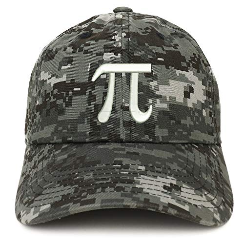 Trendy Apparel Shop Pi Day Symbol Embroidered Soft Crown 100% Brushed Cotton Cap