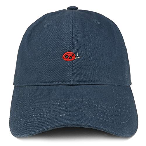 Trendy Apparel Shop Ladybug Embroidered Unstructured Cotton Dad Hat