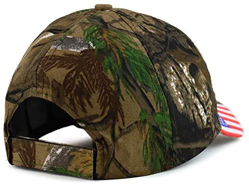 Trendy Apparel Shop Trump 2020 Embroidered USA Flag Designed Bill Baseball Cap