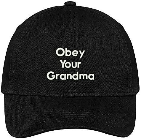 Trendy Apparel Shop Obey Your Grandma Embroidered Brushed 100% Cotton Baseball Cap