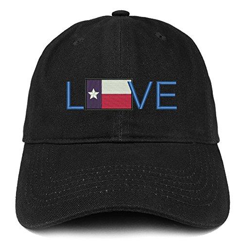 Trendy Apparel Shop Love Texas Flag Embroidered Cotton Dad Hat