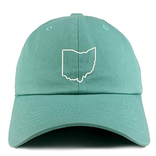 Trendy Apparel Shop Ohio State Outline Solid Adjustable Unstructured Dad Hat