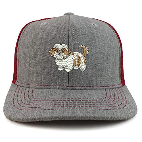 Trendy Apparel Shop Shih Tzu Two Two Tone Mesh Back Trucker Baseball Cap