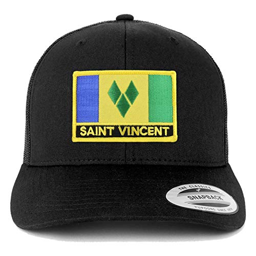 Trendy Apparel Shop Flexfit XXL St. Vincent Flag Retro Trucker Mesh Cap