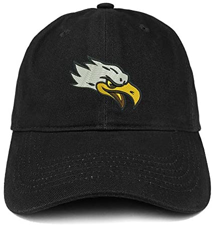Trendy Apparel Shop Eagle Head Embroidered Low Profile Soft Cotton Baseball Cap