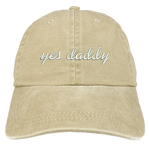 Trendy Apparel Shop Yes Daddy Embroidered Pigment Dyed Cotton Baseball Cap