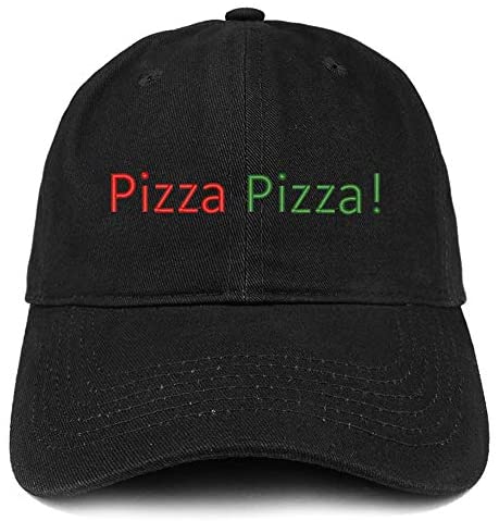 Trendy Apparel Shop Pizza Pizza Embroidered Unstructured Cotton Dad Hat