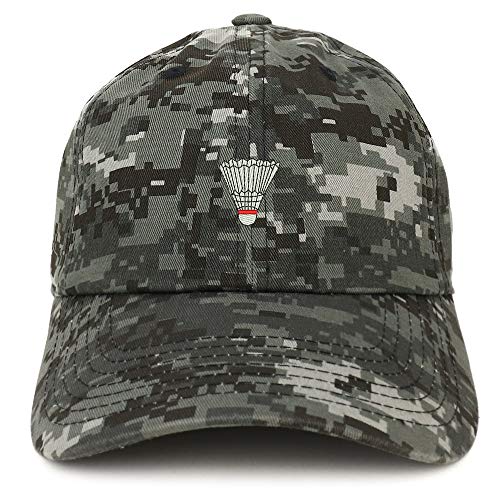 Trendy Apparel Shop Badminton Shuttlecock Soft Crown 100% Brushed Cotton Cap